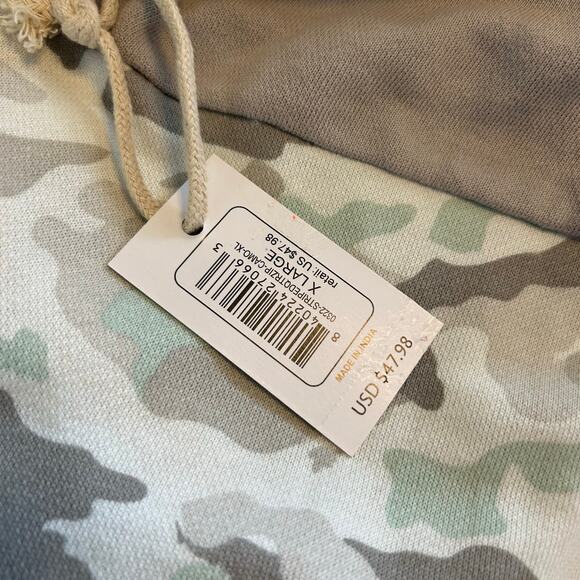 Simply Southern Camo Quarter Zip Pullover Sweatshirt XL – New With Tags - Picture 4 of 5